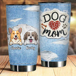 Custom Name Dog Mom Gifts for Dog Lovers - Personalized Tumbler