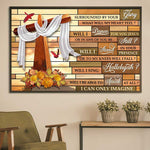Christian Cross Worship Wall Decor - Inspirational Religious Poster