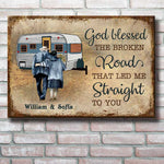Custom Couple RV Travel Gifts - Personalized Metal Sign