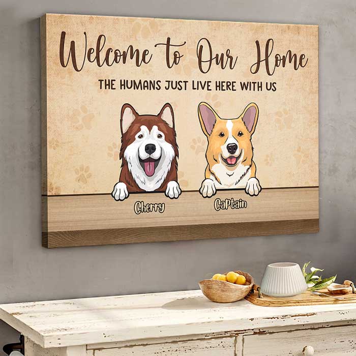 Custom Name Dog Lover Home Decor - Personalized Canvas