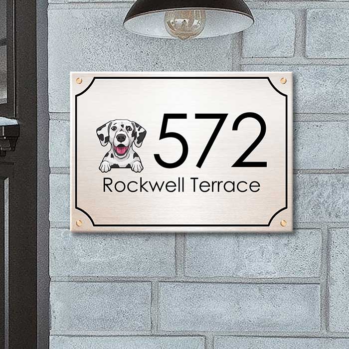 Custom Dog Address Sign Gifts for Pet Lovers - Personalized Metal Sign