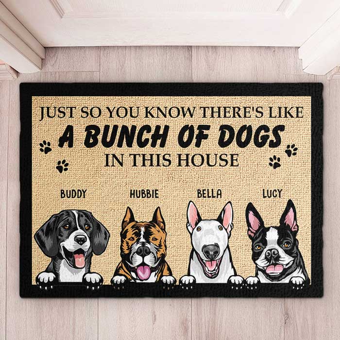 Custom Name Funny Dog Lover House Decor - Personalized Doormat
