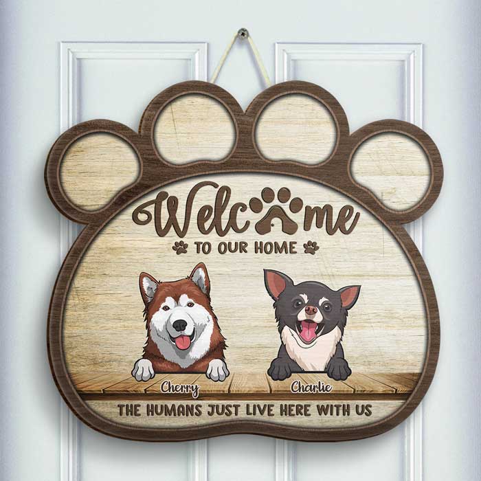 Custom Pet Name Funny Dog and Cat Home Decor - Personalized Wood Sign