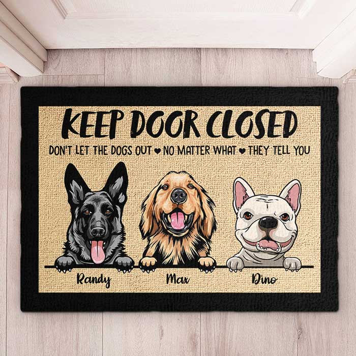 Custom Name Funny Dog Lover Gifts - Personalized Doormat
