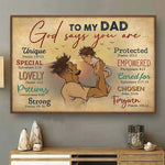 Christian Dad Bible Verse Gift - Inspirational Poster