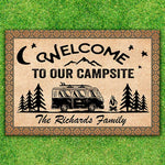 Custom Name Camping Campsite Decor - Personalized Doormat