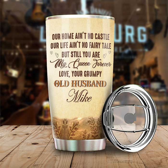 Custom Name My Queen Forever Wife Gifts - Personalized Tumbler