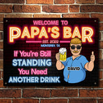 Custom Dad's Bar Drinking Gifts for Men - Personalized Metal Sign