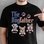 Custom Name Patriotic Dogfather Gifts for Dog Lovers - Personalized Apparel