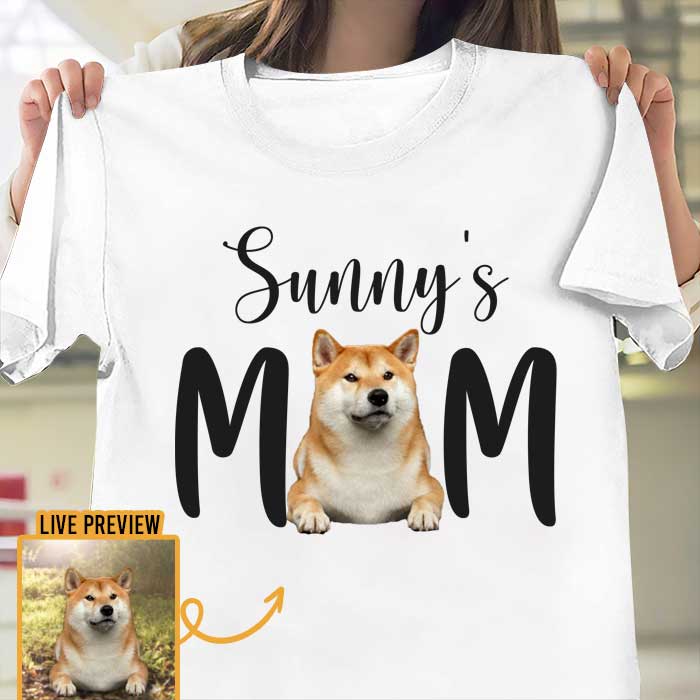 Custom Pet Photo Dog Mom Gifts - Personalized Apparel