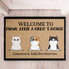 Welcome To Cats' House - Funny Personalized Cat Decorative Mat, Doormat