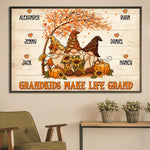 Custom Name Fall Grandkids Gifts for Grandparents - Personalized Poster