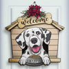 Welcome To The Dog House - Personalized Shaped Door Sign