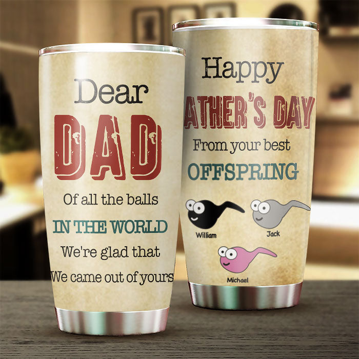Custom Name Funny Father's Day Gifts for Dad - Personalized Tumbler