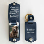 Custom Pet Photo Memorial Gifts for Dog Lovers - Personalized PU Keychain