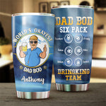 Custom Name Funny Dad Bod Gifts for Dads - Personalized Tumbler