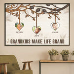 Custom Photo Grandkids Family Tree Gifts for Grandparents - Personalized Poster
