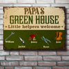 Grandpa's Garden - Little Helpers Welcome - Personalized Metal Sign