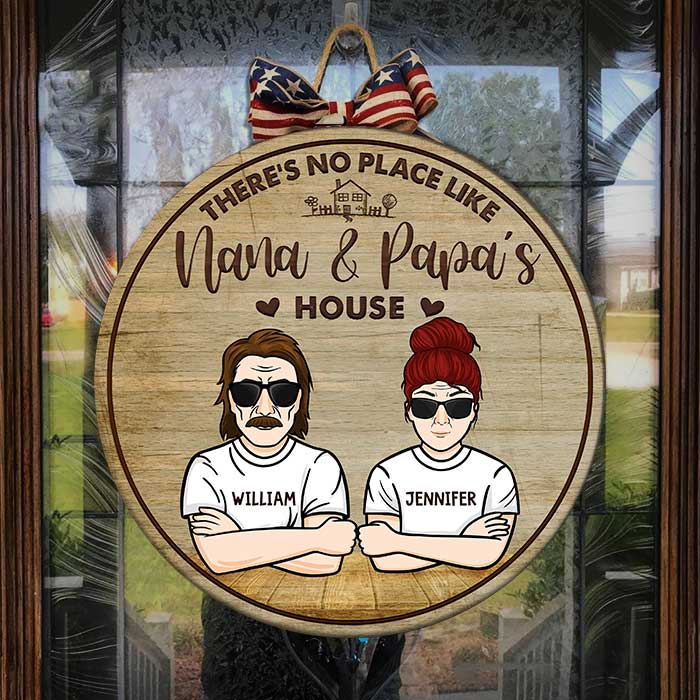 Custom Name Grandparents House Gifts - Personalized Wood Sign