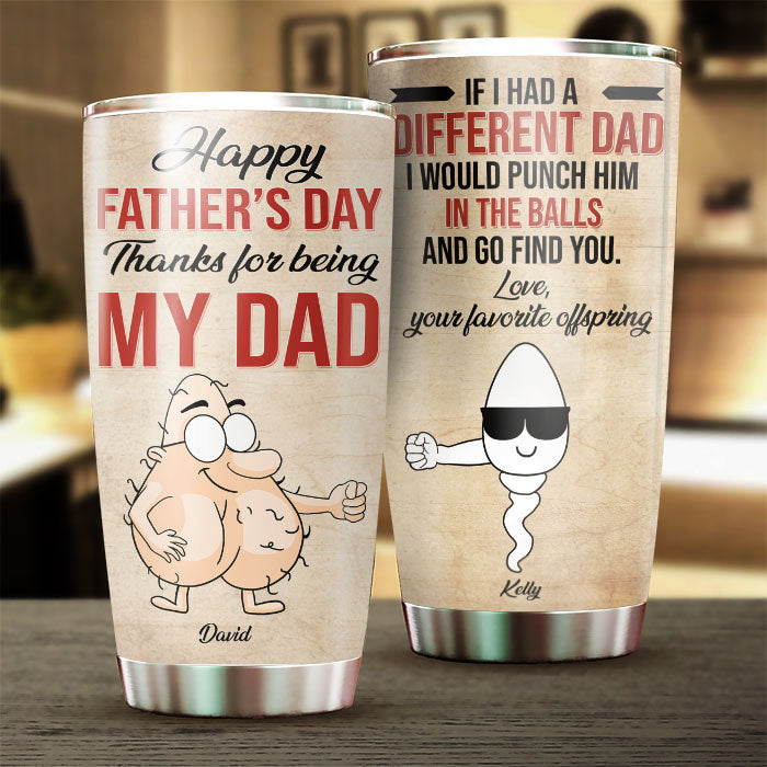 Custom Name Funny Father's Day Gifts for Dad - Personalized Tumbler
