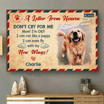 Custom Pet Photo Memorial Gifts for Dog Lovers - Personalized Poster