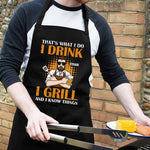 Custom Name Funny Beer Grilling Gifts for Men - Personalized Apron