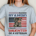Custom Name Proud Daughter of a Veteran Gifts - Personalized Apparel