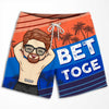 Better Together - Personalized Couple Beach Shorts - Gift For Couples, Husband Wife