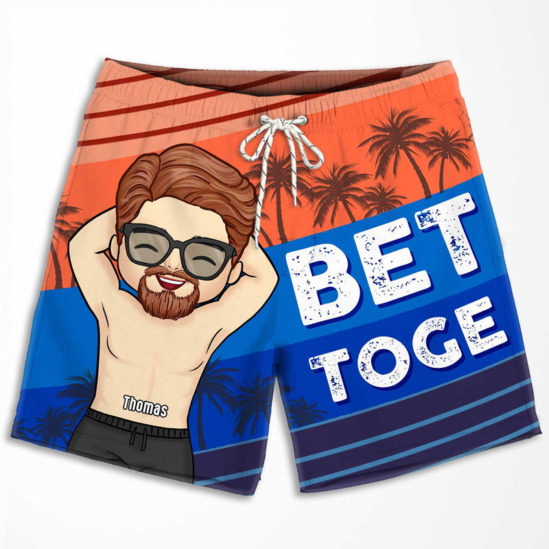 Better Together - Personalized Couple Beach Shorts - Gift For Couples, Husband Wife
