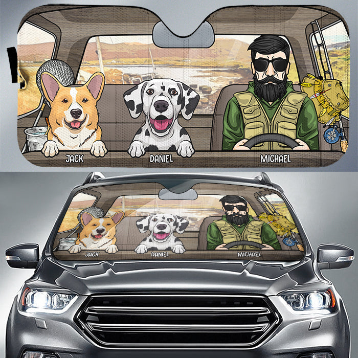 Custom Name Dog Lover Car Design - Personalized Auto Sunshade