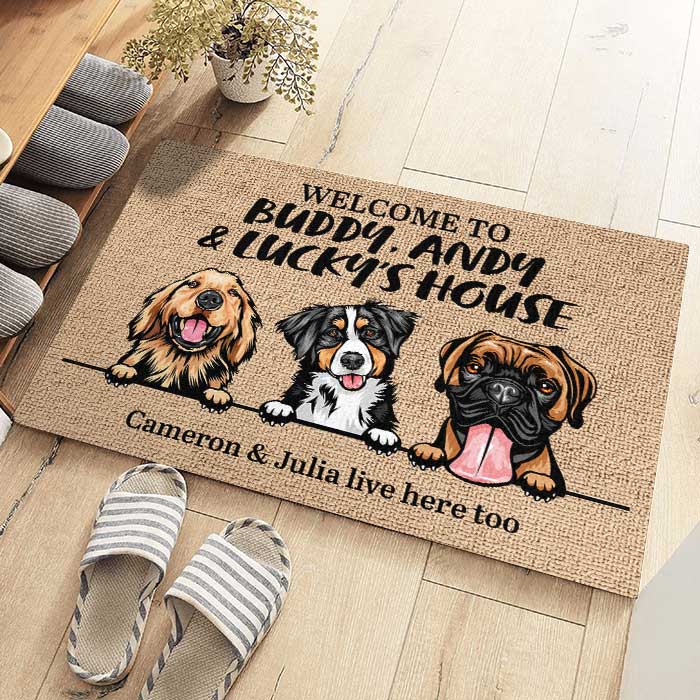 Personalized Door Mat, Home Decor, Welcome Mat, Door Mats Indoor, Indoor Door Mat, Funny Welcome Mat, Dog Welcome Mat, Welcome Mats Outdoor, Gift For Dog Lovers, Cute Doormat