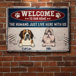 Custom Dog Name Welcome Gifts for Dog Lovers - Personalized Metal Sign