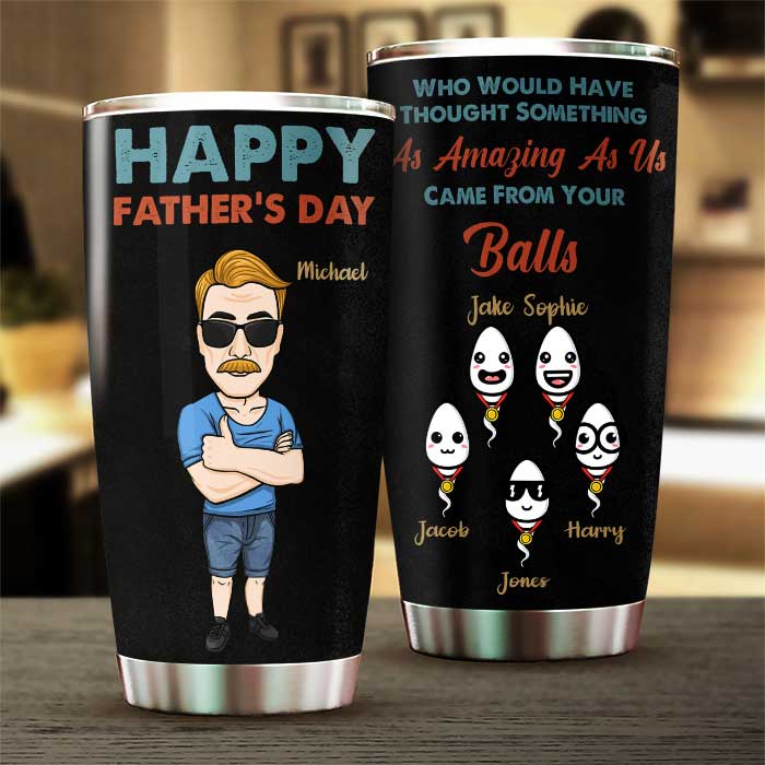 Custom Name Father's Day Gifts for Dad - Personalized Tumbler
