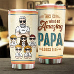 Custom Name Family Gifts for Dad - Personalized Tumbler