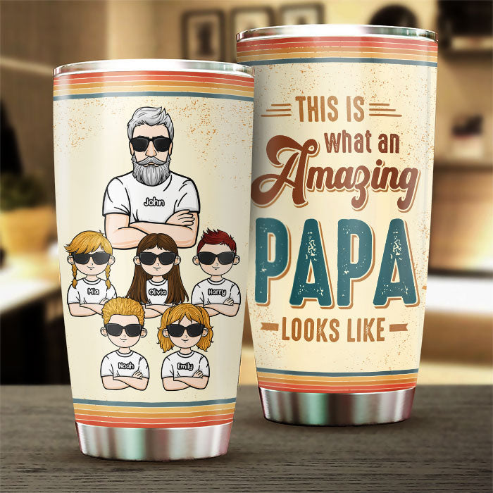 Custom Name Family Gifts for Dad - Personalized Tumbler
