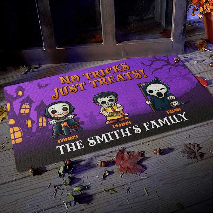Custom Name Halloween Family Gifts - Personalized Doormat