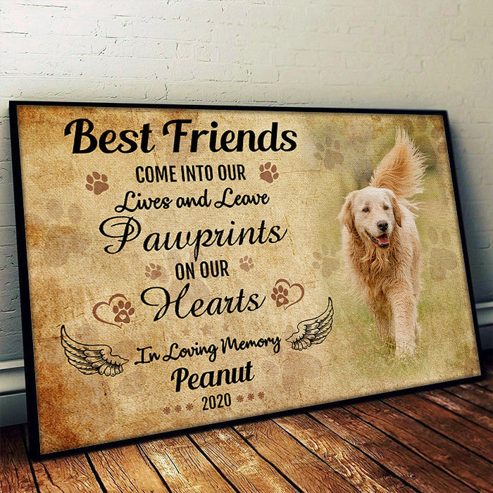 Custom Name Dog Memorial Gifts for Pet Lovers - Personalized Poster