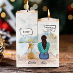 Custom Name Memorial Dog Loss Gifts for Pet Moms - Personalized Color Candle Holder