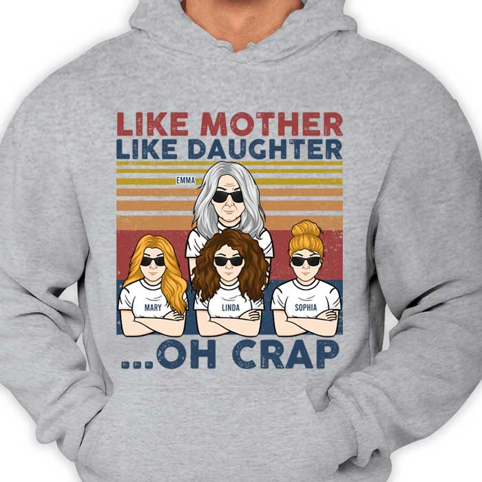 Custom Name Funny Mother Daughter Gifts - Personalized Apparel