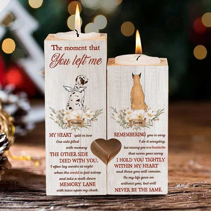 Custom Pet Name Memorial Gifts - Personalized Color Candle Holder