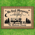 Custom Family Camping Gifts for Campers - Personalized Doormat