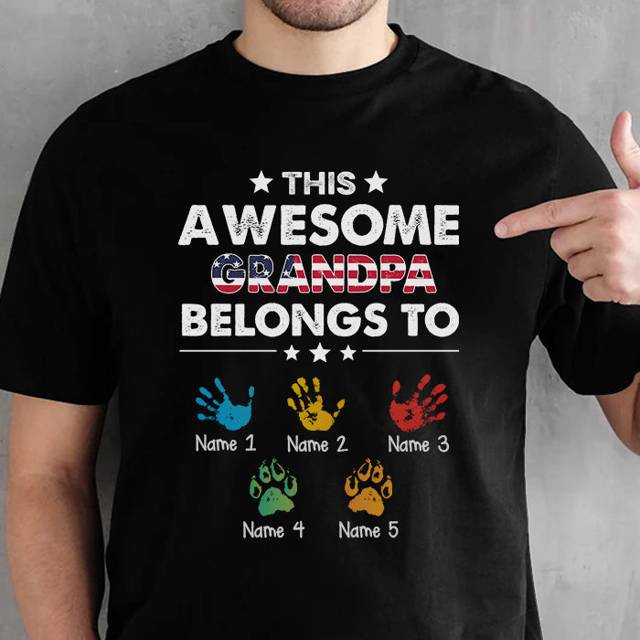 Custom Name Awesome Dad Family Gifts - Personalized Apparel