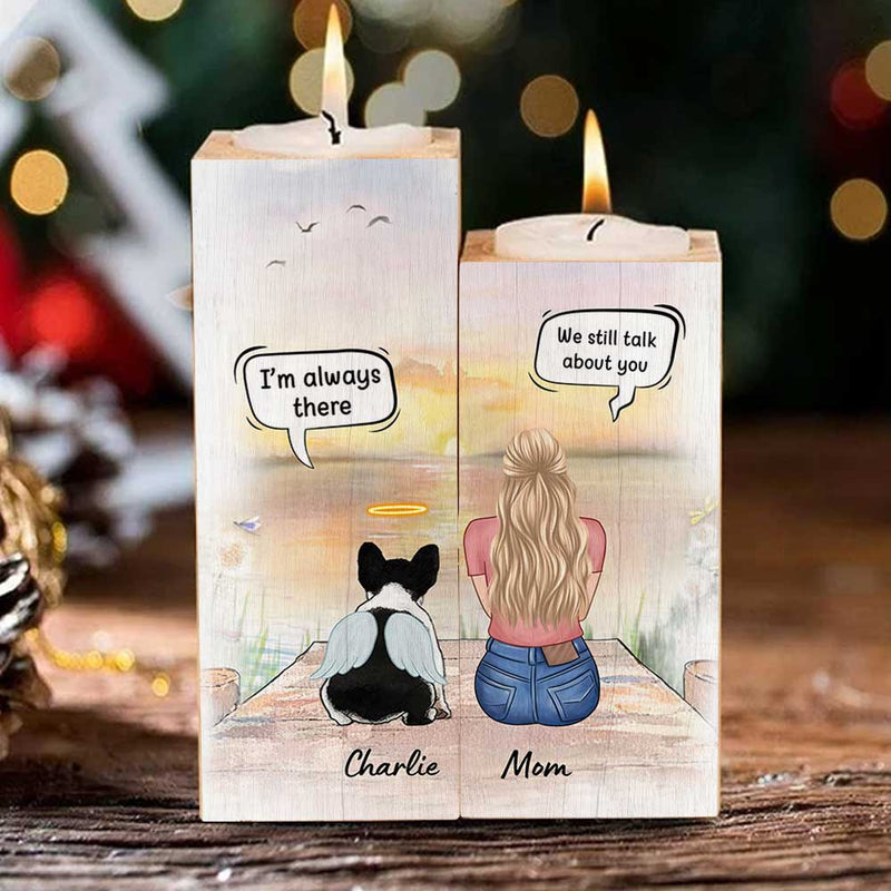 Custom Name Memorial Dog Loss Gifts for Pet Moms - Personalized Color Candle Holder