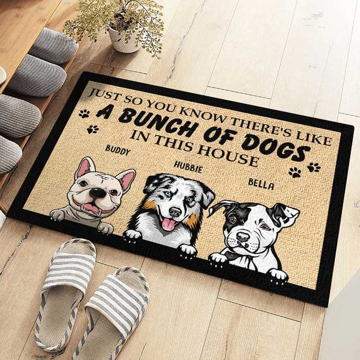 Custom Name Funny Dog Lover House Decor - Personalized Doormat