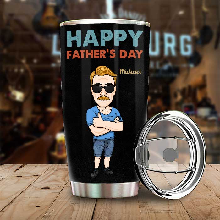 Custom Name Father's Day Gifts for Dad - Personalized Tumbler