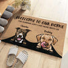 Welcome To The Dog Home - Funny Personalized Dog Decorative Mat, Doormat