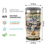 Custom Name Camping Gifts for Couples - Personalized Can Cooler