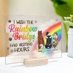 Custom Pet Memorial Rainbow Bridge Gifts - Personalized Acrylic Plaque