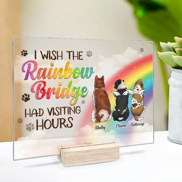 Custom Pet Memorial Rainbow Bridge Gifts - Personalized Acrylic Plaque