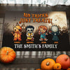 No Tricks Just Treats - Personalized Decorative Mat, Halloween Ideas.